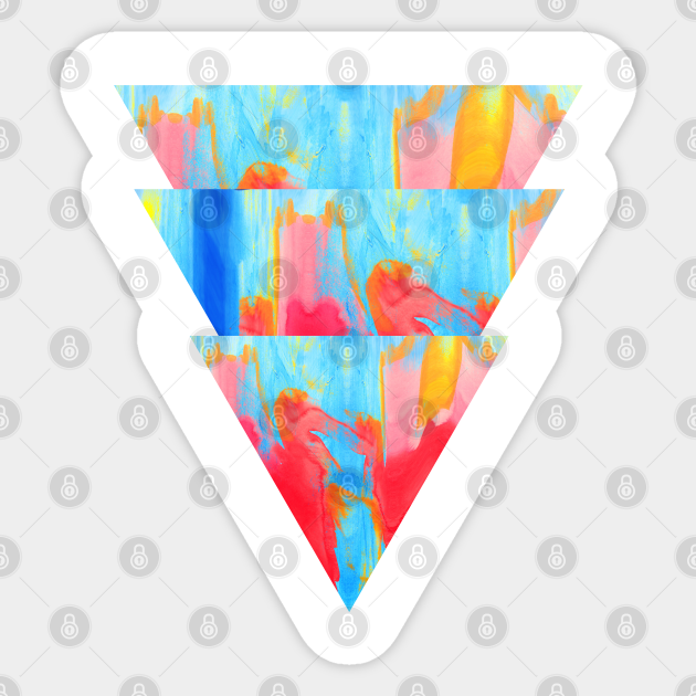 Downward triangle shapes sticker teepublic